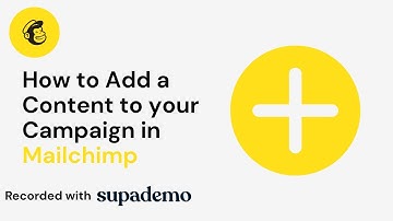 How to Add Content to Your Campaign in Mailchimp