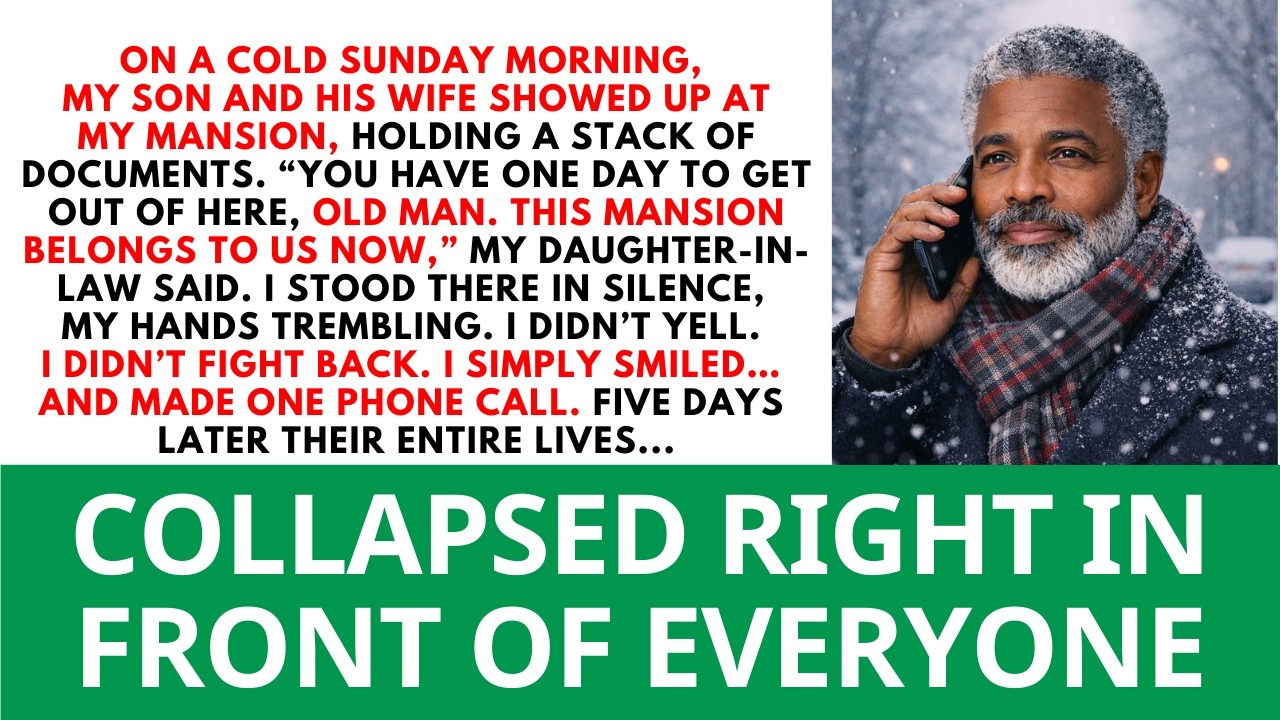 You Have One Day To Leave, Old Man. This Mansion Is Ours Now,” My Daughter-In-Law Said.