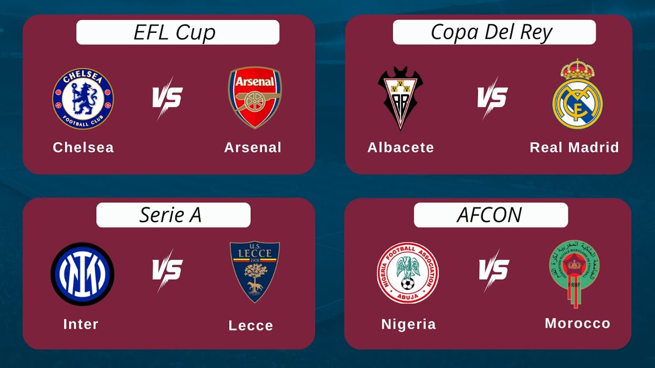 🏆 Wednesday Football Predictions (January 14) | EFL Cup, Serie A, Bundesliga, AFCON & Copa del Rey 🎯