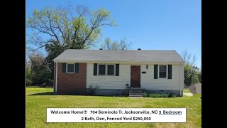 704 Seminole Trail, Northwoods, Jacksonville NC  28540