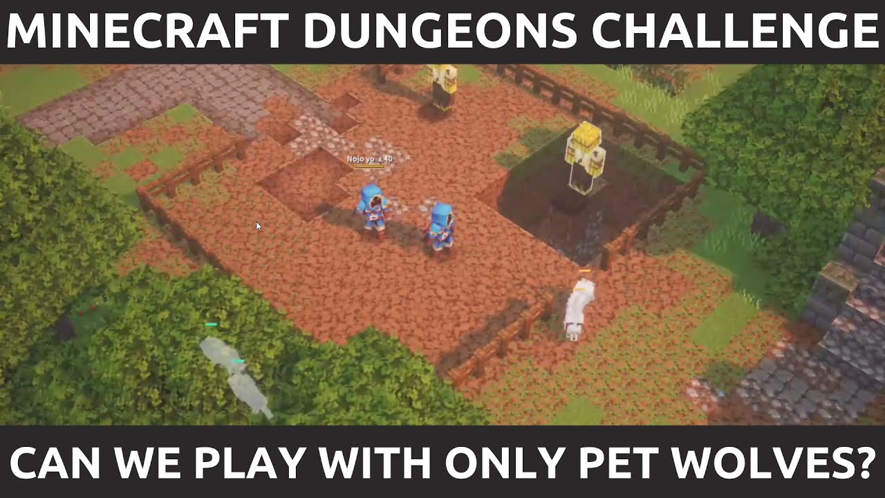 Minecraft Dungeons Beat A Mission With Wolves Only Challenge - YouTube