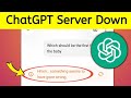 Hmm... something seems to have gone wrong. Sending... Error kn Chatgpt Problem Solved