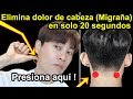 Elimina dolor de CABEZA(Migraña), Cuello en solo 20 segundos | Solución rápida