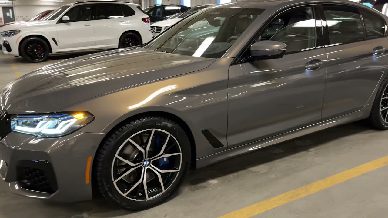 2022 BMW 540i Xdrive Alvite Grey Napa Mocha interior - YouTube