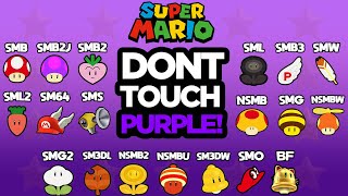 EVERY MARIO GAME: Don't Touch the Color Purple Challenge! screenshot 5