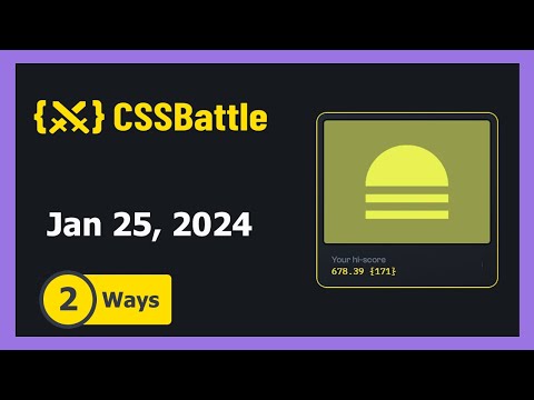 CSS Battle Solution | Daily Targets - 25th January 2024 | CSS3 | CSS Challenge