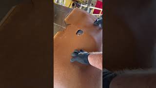 Repairing bronze propeller PART 1 #foryou #foryoupage #propeller #brass #fix #welding #grind #polish