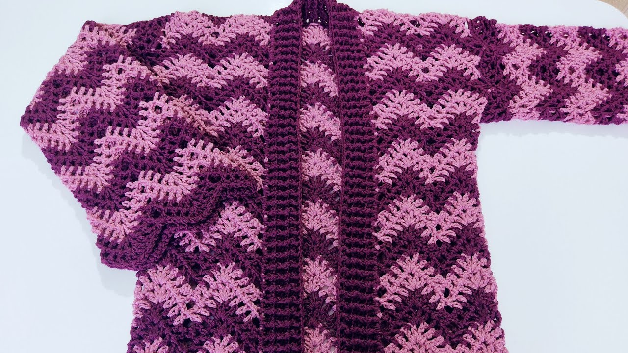 Başka Yerde Yokkk 💖 Tığ İşi Örgü Hırka Yapımı 💜💖 #crochet #tığişi #örgü #handknitting