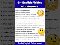 English Riddles with Answers #dailyenglishguide #grammar