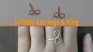 DIY Infinity Ring and Earrings | Easy Wire Jewelry