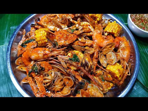 976 ทะเลถาด ทะเลแน่นๆ ต้องจัดเป็นถาด... Spicy Shrimp and mixed seafood