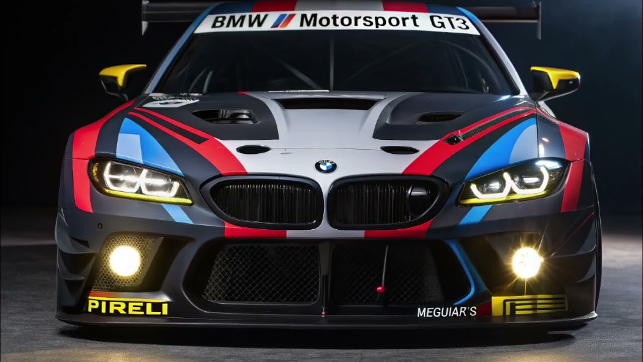 Aggressive BMW M6 GT3 Race Car with Aero Kit, Racing Livery, and Track-Ready Performance"