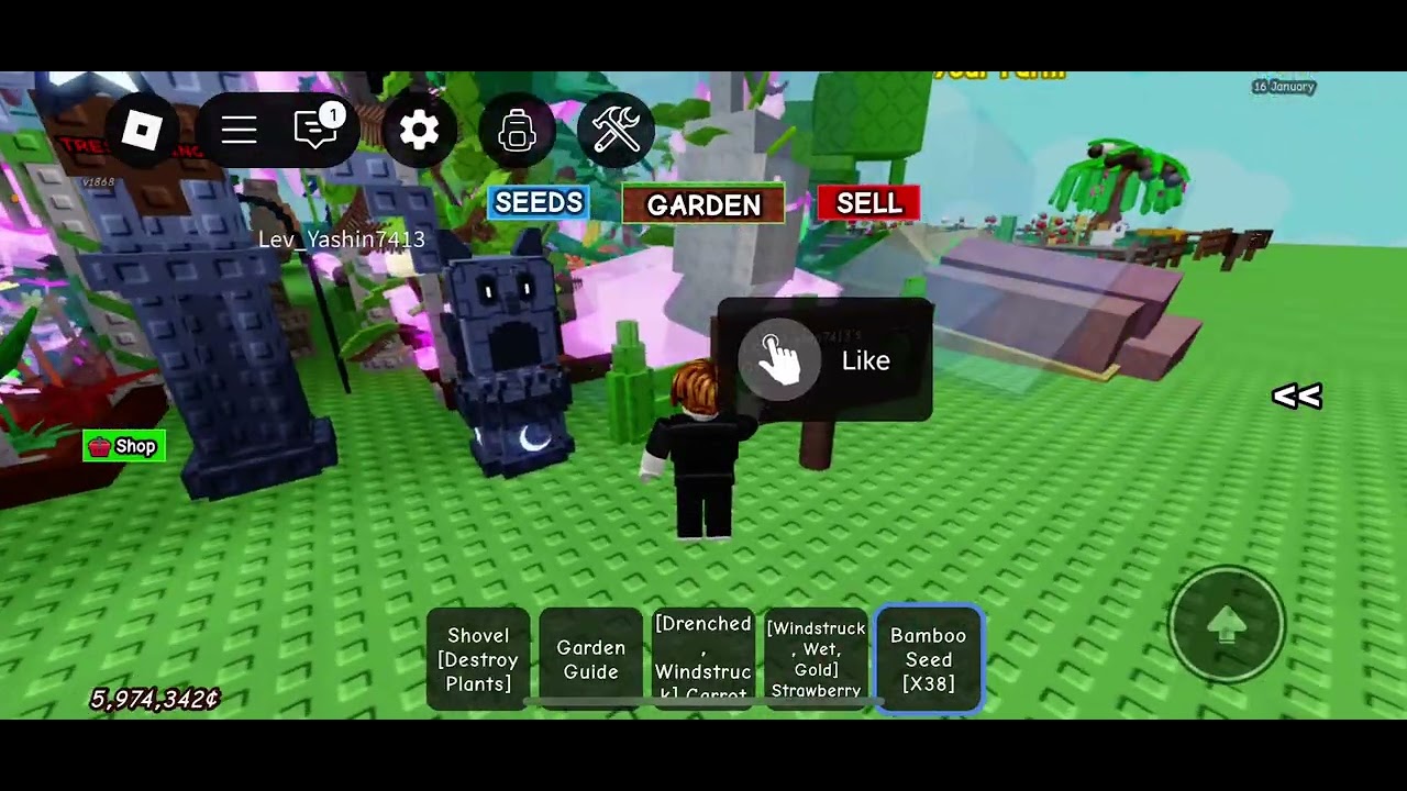 Ibad plays, grow a garden. Roblox/play/gaming/minecraft