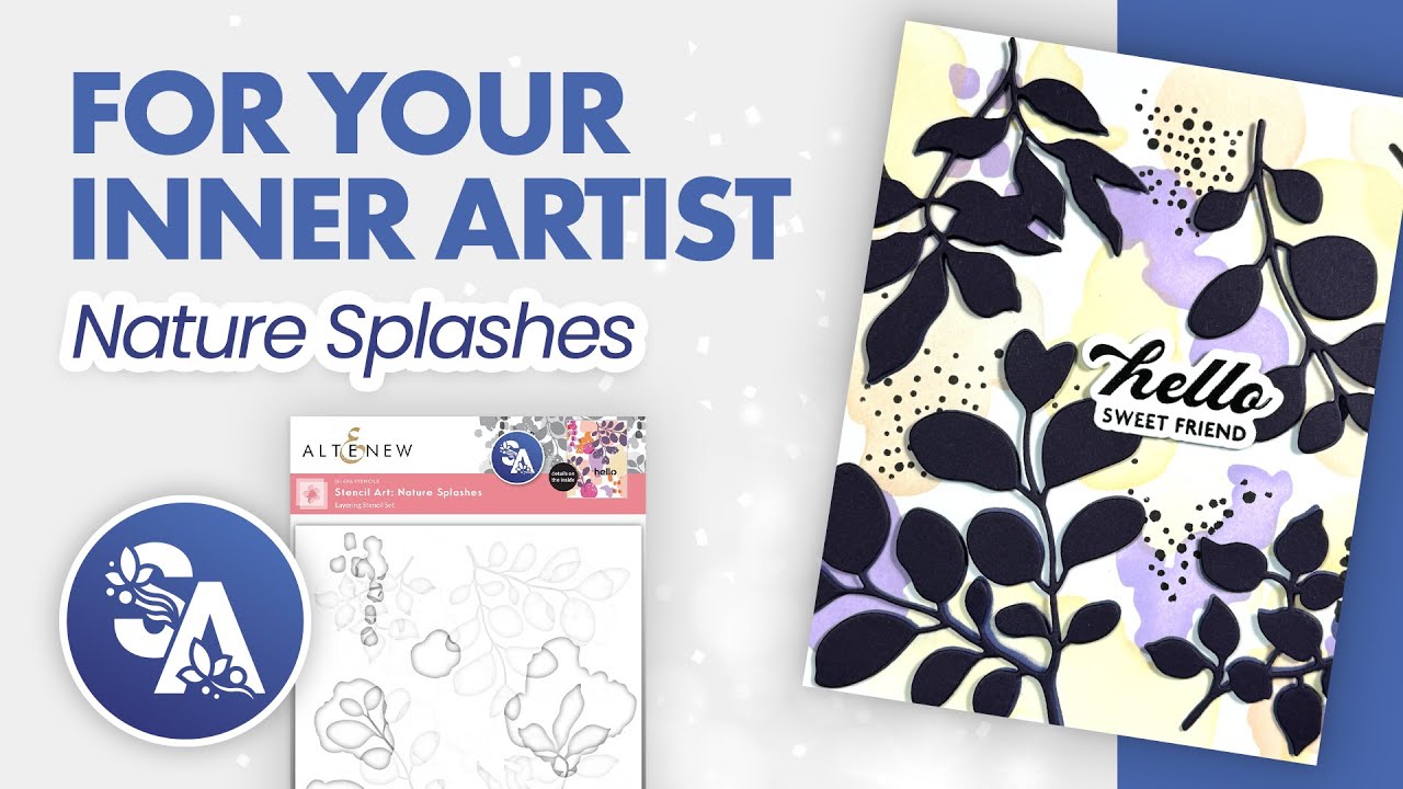 Stencil Art: Nature Splashes Layering Stencil Set (6 in 1)