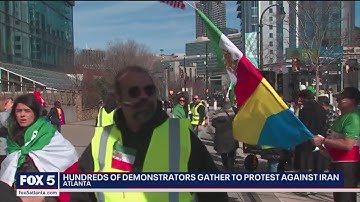 Demonstrators protest Iran in Atlanta