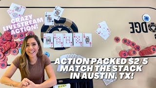 Crazy $2/5 Match The Stack In Austin, TX & Breaking The Livestream Losing Streak! Vlog #16