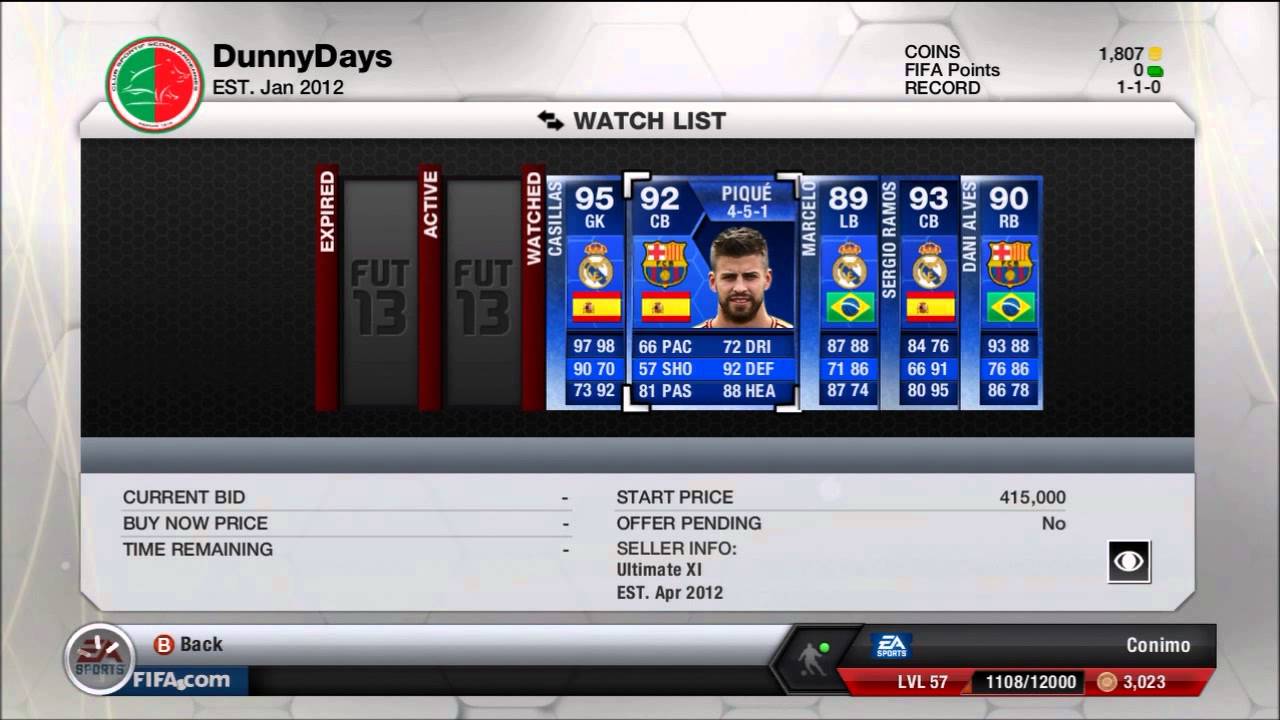 Fifa 13 TOTY Defense
