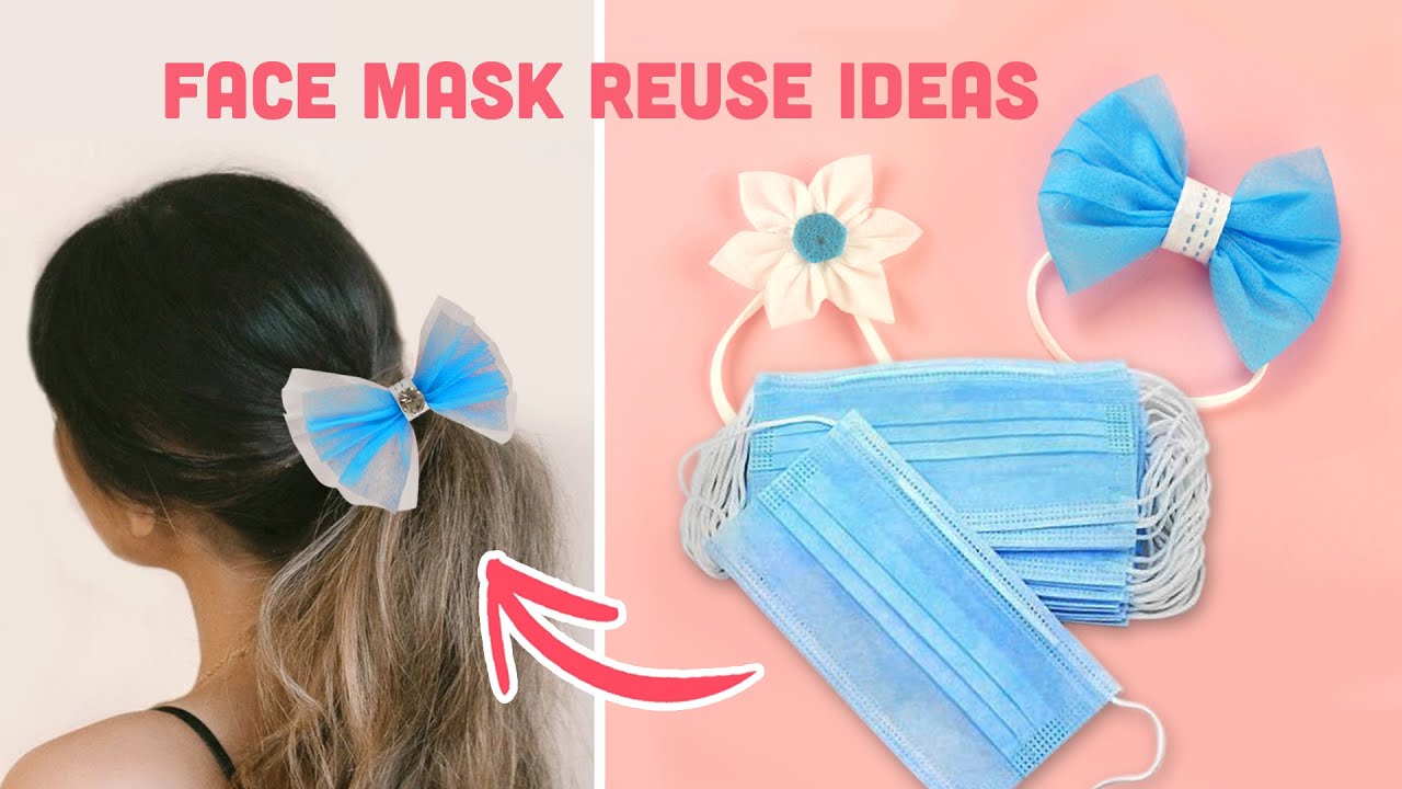 DIY 3 Hair Band using Surgical Mask Surgical Mask Reuse Ideas Face