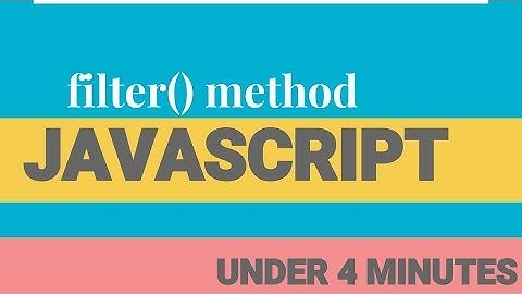 JavaScript array methods | filter