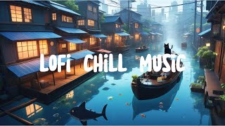 🌊🐾 1 Hour of Floating Dreams | Chill Lofi in a Flooded City 🚋💤