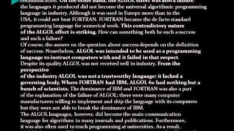 Fortran Vs Algol Video - Part 4