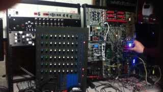 Synthrotek EKOs delaying/echoing triggers MFB Seq-1 Tama Techstar ts305