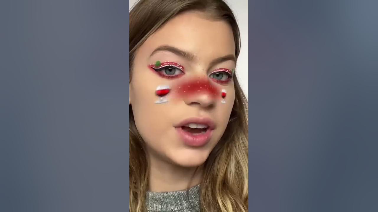 LETTING THIS FILTER PICK MY CHRISTMAS MAKEUP?! *it turned out so good* #shorts