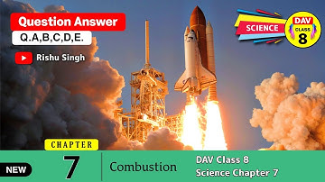 🚀Combustion | Dav Class 8 Science Chapter 7 All Question Answer | Dav Public School | Q.A,B,C,D,E