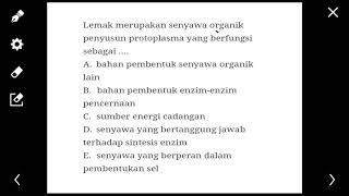 Lemak merupakan senyawa organik penyusun protoplasma yang berfungsi
sebagai …. a. bahan pembentuk lain b. enzim-enzim pencern...