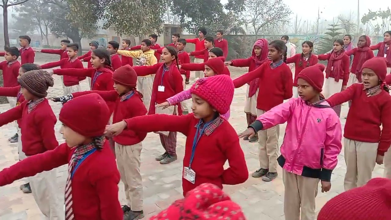 Elector's Pledge is being taken by the students of GMS Plahta on 25/02/2024.