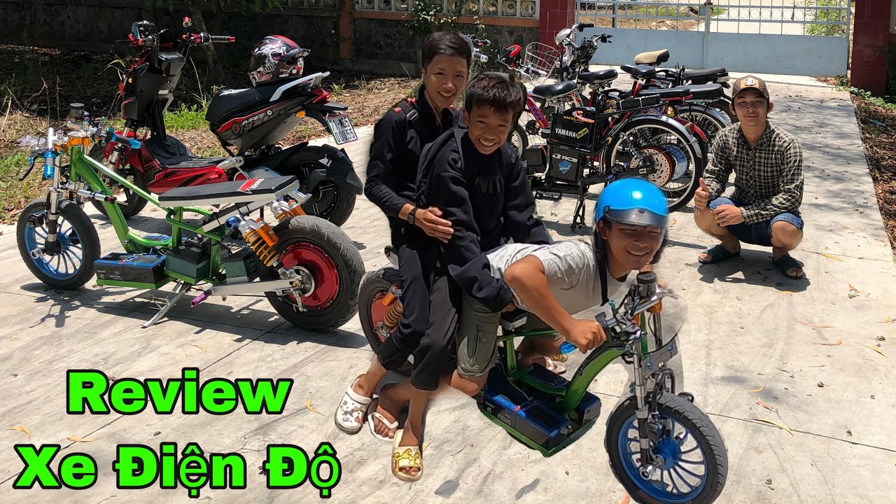 Review Xe Đạp Điện Độ Drag Giữa Trời Trưa Của Mấy Em... - youtube