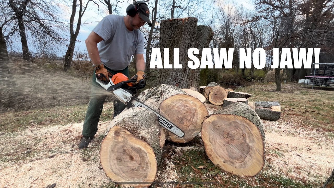 Breaking Down BIG Maple With Stihl 400c #firewood #freefirewood - YouTube