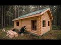 Building an Off-Grid Log Cabin in the Woods from Scratch | 1 Man Build by @cabinlife4551