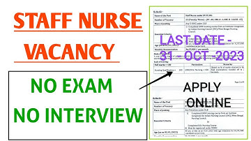 NHM STAFF NURSE RECRUITMENT 2023 - NO EXAM NO INTERVIEW - APPLY ONLINE - WB STAFF NURSE VACANCY 2023