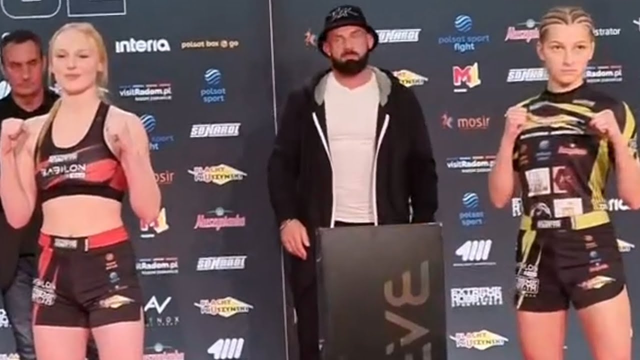 Daria Brzozowska vs. Wiktoria Andruch - Weigh-in Face-Off - (Babilon MMA 32) - /r/WMMA