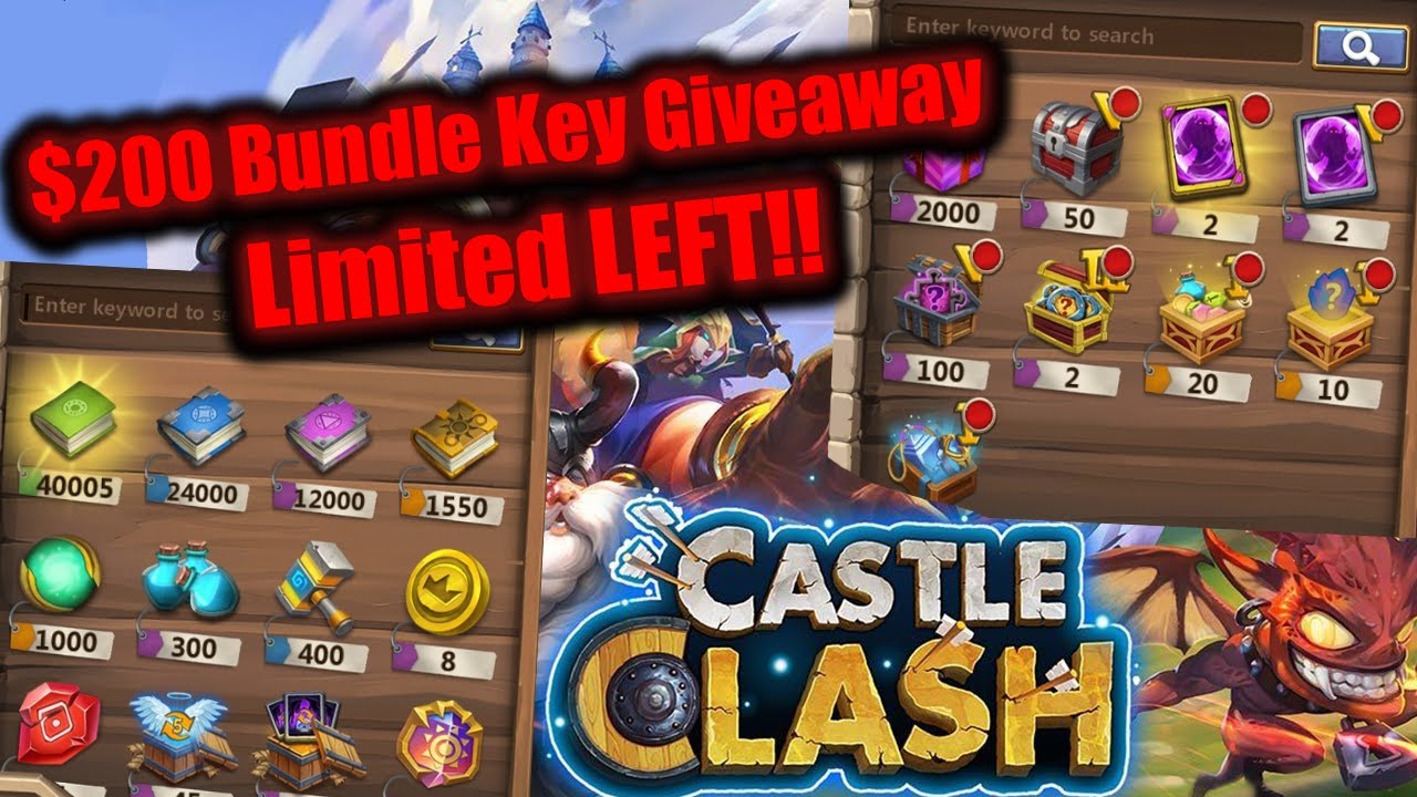 MMOBOMB $200 Castle Clash Giveaway LIMITED 20% LEFT!!! (NEW PLAYERS ONLY)