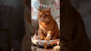 Sad Birthday Fat Cat #cat #shorts #animation