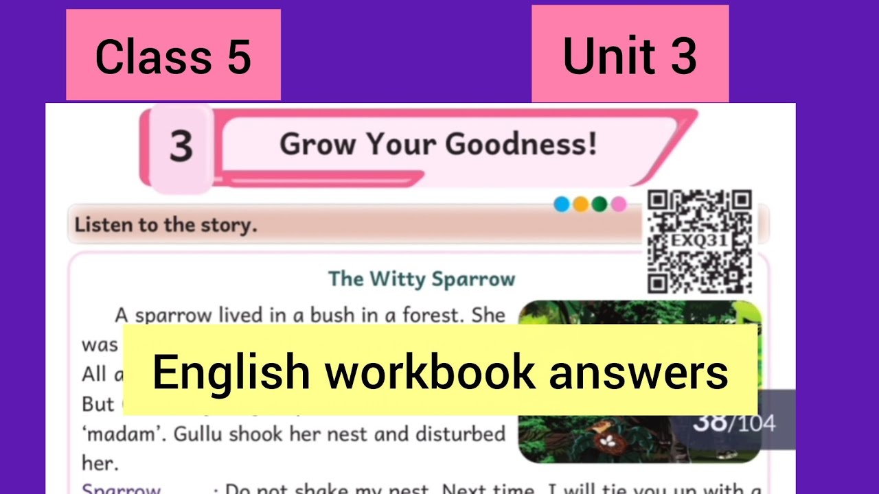 Class 5 Unit 3 Grow your goodness English workbook answers Ennum Ezhuthum