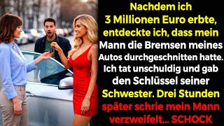 Download Lagu Ich erbte 3 Mio.💶: Mein Mann schnitt die Bremsen🚗 – Schlüssel an seine Schwester...🔑🤫 MP3