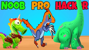 Noob vs Pro vs Hacker 🛡️🔥 – Dino Bash Battle Begins!