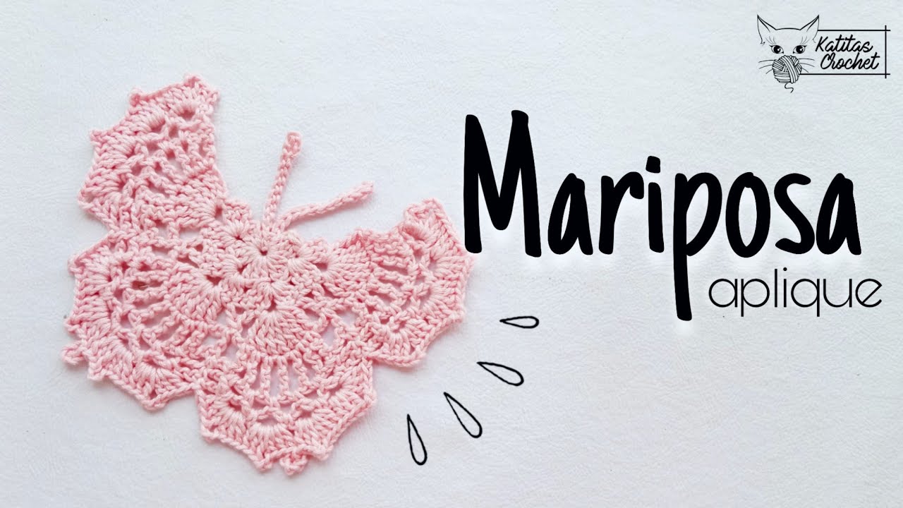 Hermoso 🤩 🤩 Aplique de Mariposa a crochet🦋 Mariposa a crochet 🦋 #Crochetbutterfly