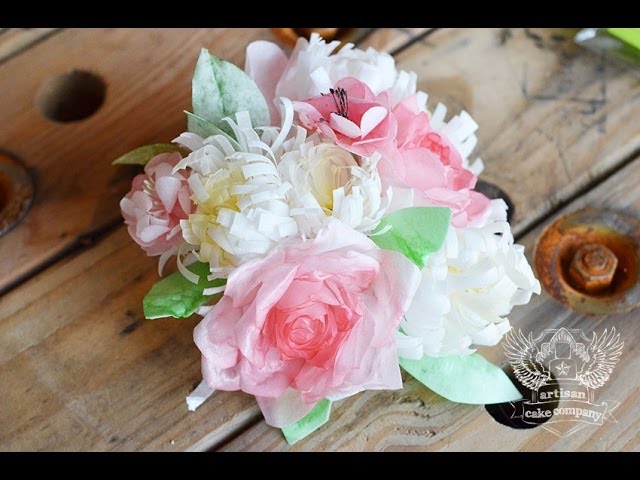 How to make pom pom flowers out of wafer paper - Akiko WhiteAkiko White