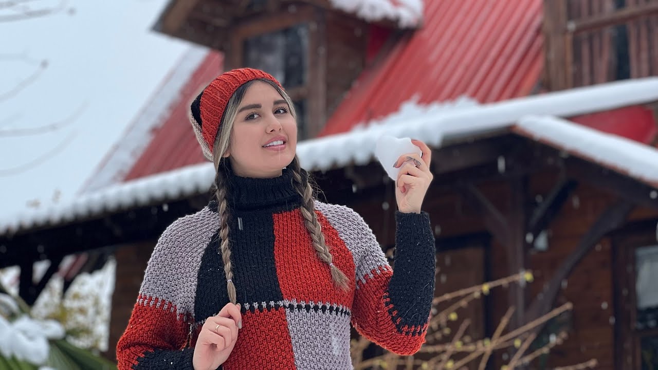 Готовим смесь в снежную погоду в деревне