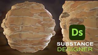 Stylized Desert Cliff  | Substance Designer 2022