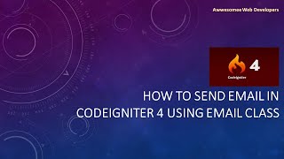 How to send email in Codeigniter 4 using Email Class (Hindi)