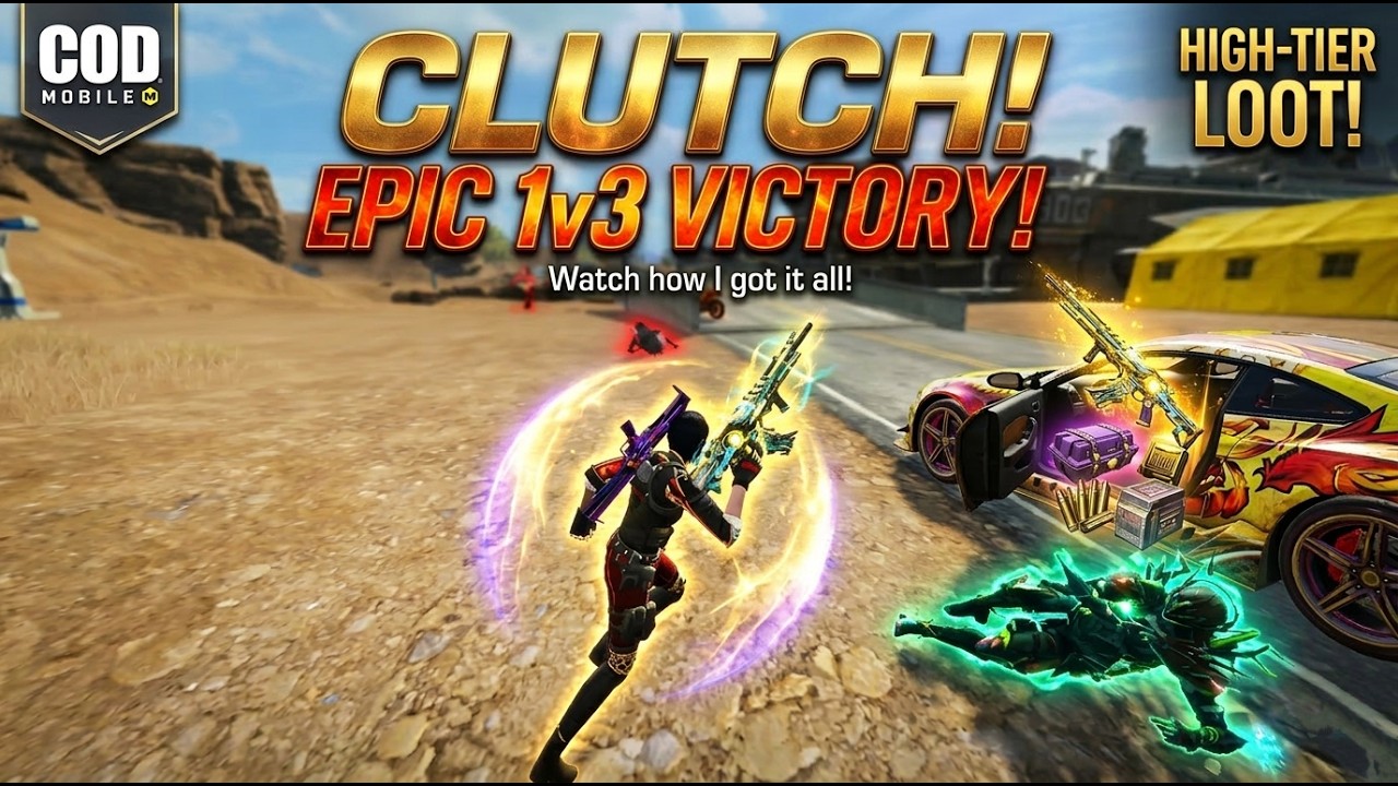 Epic 1v3 CLUTCH in COD Mobile Battle Royale! 🔥| COD Mobile | - YouTube
