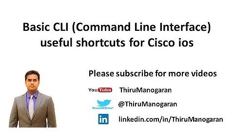 Basic CLI Command Line Interface useful shortcuts for Cisco ios
