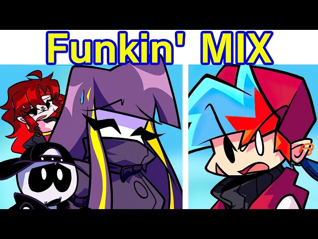 Friday Night Funkin' VS Funkin MIX FULL WEEK 1-2 | DEMO (FNF MOD/HARD) (Lila/Skid/Pump) class=