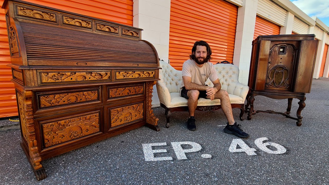 Buying some AWESOME antique auction furniture AND making some sales