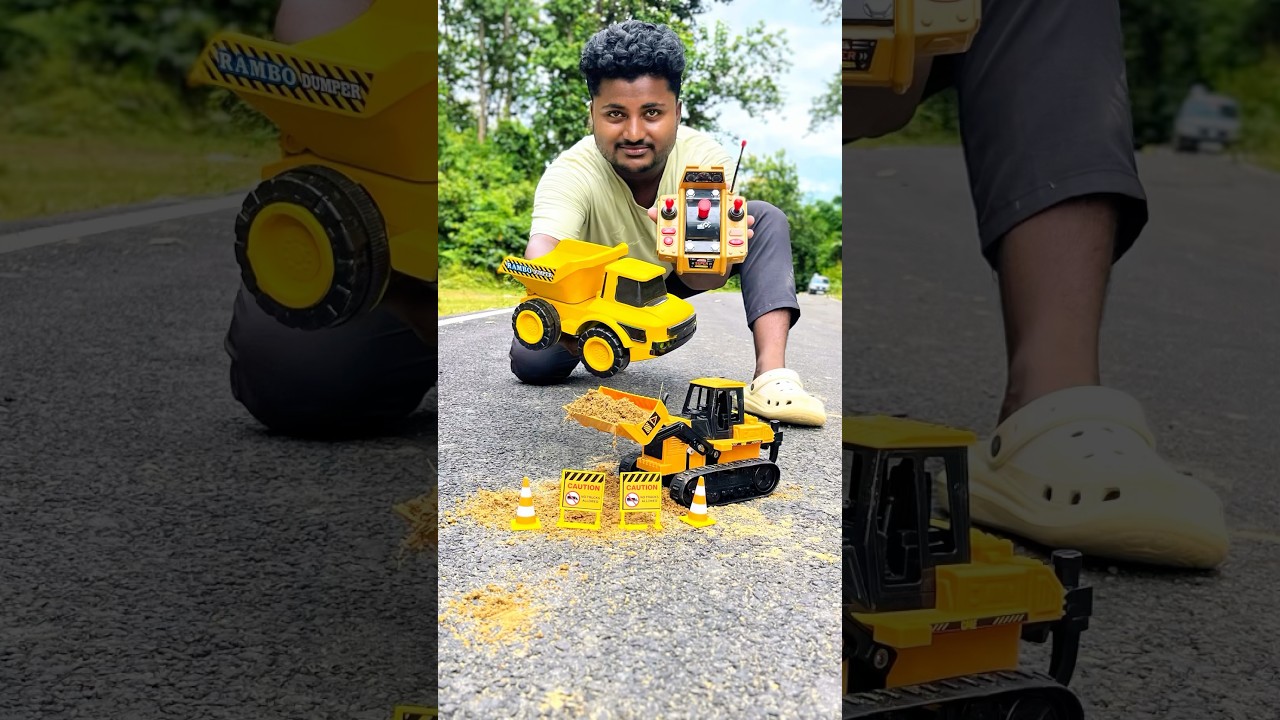 Remote Control Excavator, Bulldozer, JCB & Dumper Truck Unboxing 🚜 | RC Construction Toys